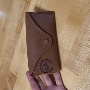 Ray Ban Sunglass Case Brown Faux Leather